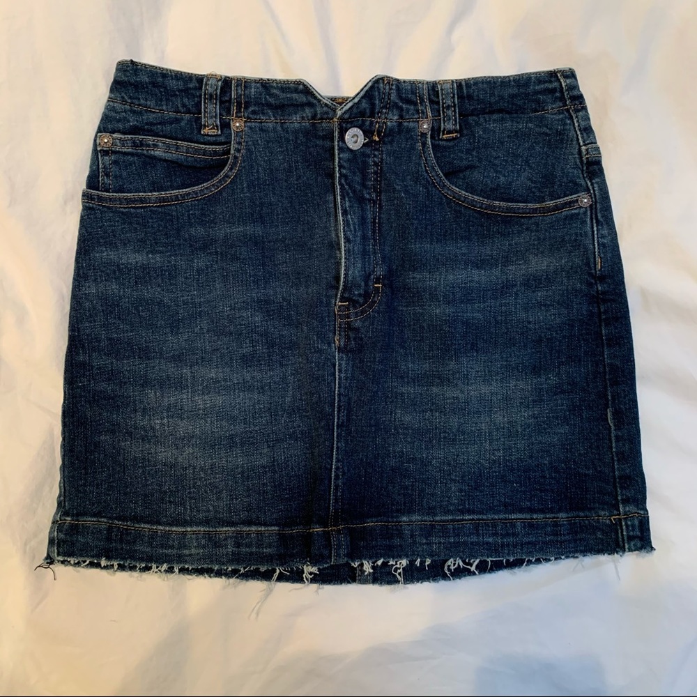 Free people no pocket denim mini skirt
